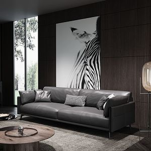 modern double sofa 3d model