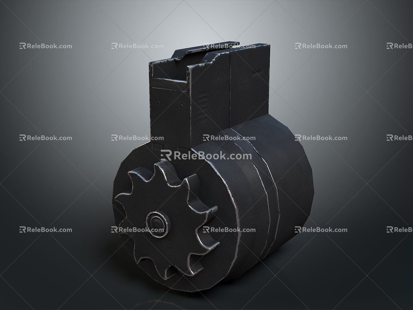 gear brake drum disc brake drum mechanical gear 3d model