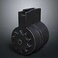 Industrial Style Black Metal Display Shelf With Gear Design For Retail Stores