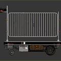 Sturdy Industrial Mobile Platform With Metal Guardrail And Movable Wheels