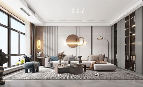 Light Luxury Living Room 3d model