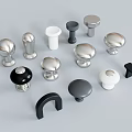 Modern Handle Door Handle Button Handle Drawer Handle Hardware Cabinet Accessories 3d model