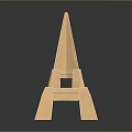 Creative Handmade Light Brown Paper Eiffel Tower Decorative Piece for Home Decor