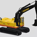 AXEMAN Tracked Functional Vehicle Featuring Yellow Black Exterior And Digging Bucket