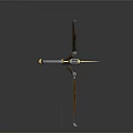 Multi Armed Weapon With Wooden And Metal Parts And Spiked Mechanical Structure Tips