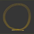 Gold Chain Necklace with Thick Link Design and Marijuana Leaf Pendant Hip Hop Accessory