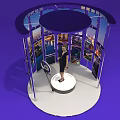 Selfie Photo Spot Circular Structure City Night View Images White Platform Purple Background