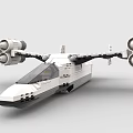 LEGO toy blocks futuristic sci-fi aircraft fighter 3d model