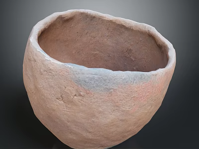 Archaeological Style Ancient Pottery Pot Pottery Bowl Archaeological Cultural Relics Antique Ceramic Vessel Historical Cultural Relics Handicraft Ancient Container Soil Vessel Clay Vessel 3d model