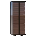 Tall Wooden Decorative Cabinet With Modern Design Multiple Drawers And Doors