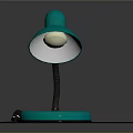 Turquoise Desk Lamp With Flexible Gooseneck Arm Round Base And Black Cable