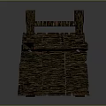 Rustic Wooden Chair With Natural Wood Grain And Sturdy Legs Design
