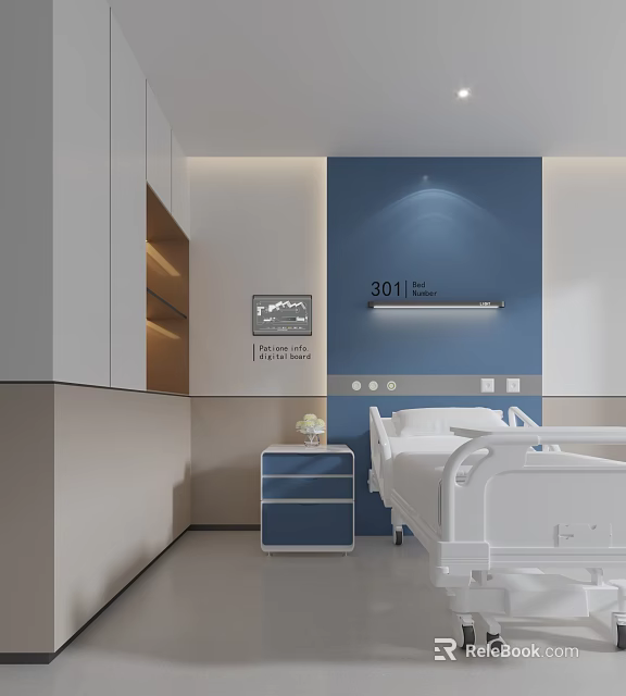 Modern Hospital Outpatient Clinic Consultation Room With Medical Desk And Seats 3d model 