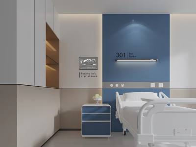 Modern Hospital Outpatient Clinic Consultation Room With Medical Desk And Seats 3d model
