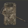 Advanced Military Tank With Camouflage Pattern Long Barrel And Heavy Armor