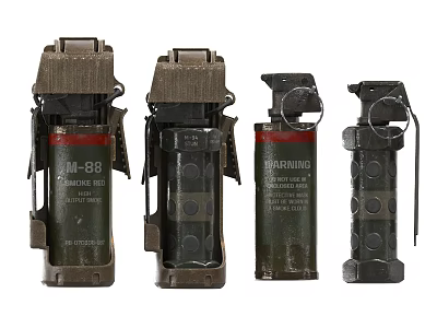 Different Types Of Military Grenades Featuring Tactical Designs Safety Levers And Markings 3d model