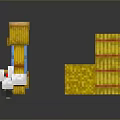Minecraft Scarecrow Character With Hay Bales And Chickens In Game Scene