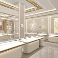 Elegant Jewelry Store Interior With Glass Display Counters And Warm Lighting Design