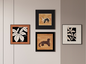 French Hanging Paintings 3d model