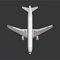 White Passenger Airplane Model With Twin Engines Sleek Wings And Reflective Surface