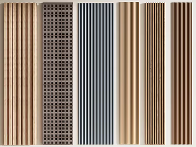 Various Wall Paneling Styles with Different Textures and Patterns for Home Decor 3d model