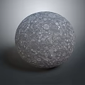 Gray Sphere Featuring Cratered Surface And Detailed Textured Appearance On Neutral Background 3d model