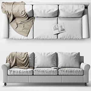 Three-seat sofa 3d model