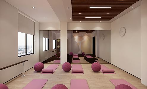 Modern Yoga Room 3d model