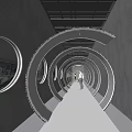 Modern Corridor Science and Technology Corridor Time Tunnel Corridor 3d model
