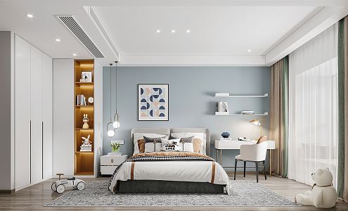 Light Luxury Children's Room Boy's Room 3d model