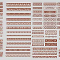 Decorative Line Patterns Collection With Various Ornate Designs For Design Projects 3d model