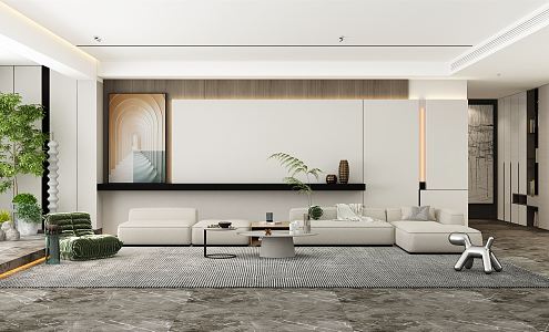 modern living room 3d model