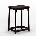 Classic Dark Wood Tea Table With Simple Lines And Sturdy Four Leg Structure 3d model