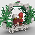 LEGO toy blocks christmas wreath christmas gift christmas christmas decoration 3d model