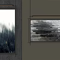 Framed Wall Art Decor Featuring Natural Forest And Abstract Slate Texture