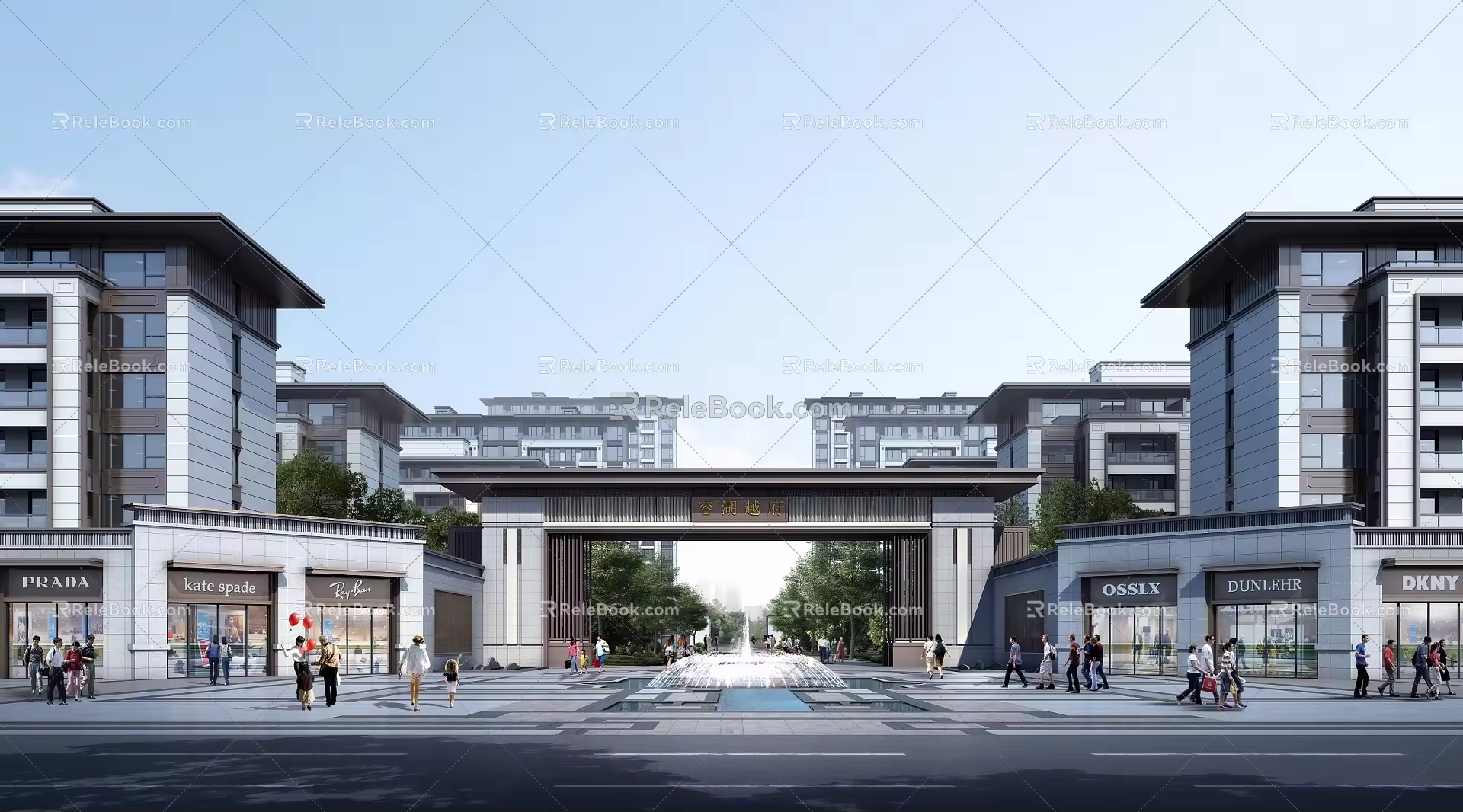 new chinese style gate 3d model