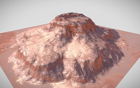 desert mountain gobi mountains desert terrain 3d model