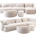 Modern sofa coffee table combination 3d model