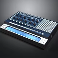 Modern Electronic Audio Mixer Control Panel With Knobs Buttons And Digital