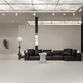 Modern Clothing Store Interior With Mannequins Display Racks And Lighting Fixtures