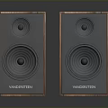 Van der Steen Electronic Audio Speakers With Wooden Cabinet And Dual Drivers