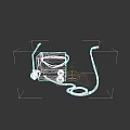 Portable White Industrial Machine With Black Handles Hose And Wheels