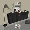 Modern Black Cabinet Whole Cabinet Sideboard Cabinet Balcony Cabinet Locker Entrance Cabinet Bucket Cabinet Side Cabinet Bookcase 3d model