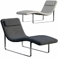 Modern Gray Fabric Sofa Bench With Sleek Metal Frame And Stylish Design