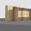 Traditional Chinese Academy Style School Building with Wooden Book Page Structure and Cultural Features