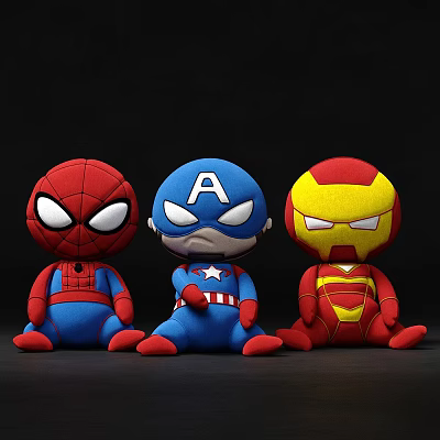Modern Toy Marvel Plush Toy Superhero 3d model Modern Toy Marvel Plush Toy Superhero 3d model