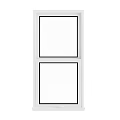 Modern Casement Window With White Frame And Double Glazed Glass Panels