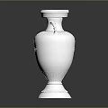 Elegant Silver Trophy With Ornate Handles Detailed Engraving And Polished Base