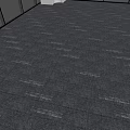 Gray Patterned Carpet Flooring In Bright Room With Large Windows 3d model