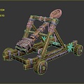 Ballista Catapult City Siege Attack City Catapult Medieval Weapon Medieval Ballista Medieval Catapult Medieval Catapult 3d model